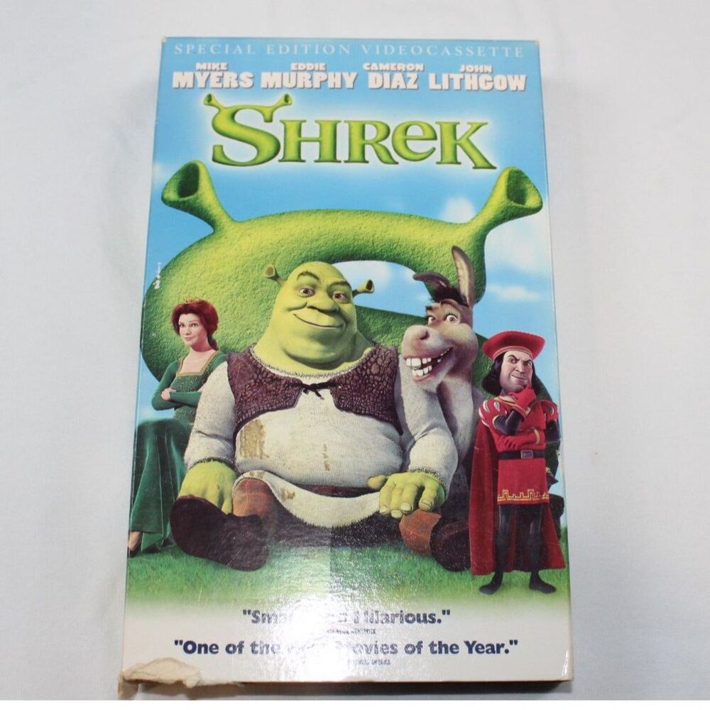 Special Edition Shrek VHS Tape DreamWorks Animated Movie Collectible